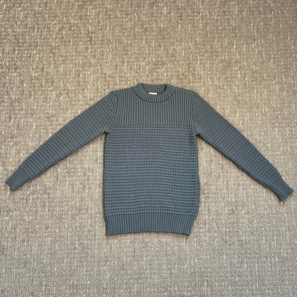 S.N.S. HERNING Knitwear Gray Crewneck Wool Knit Sweater Size Small - Picture 1 of 8
